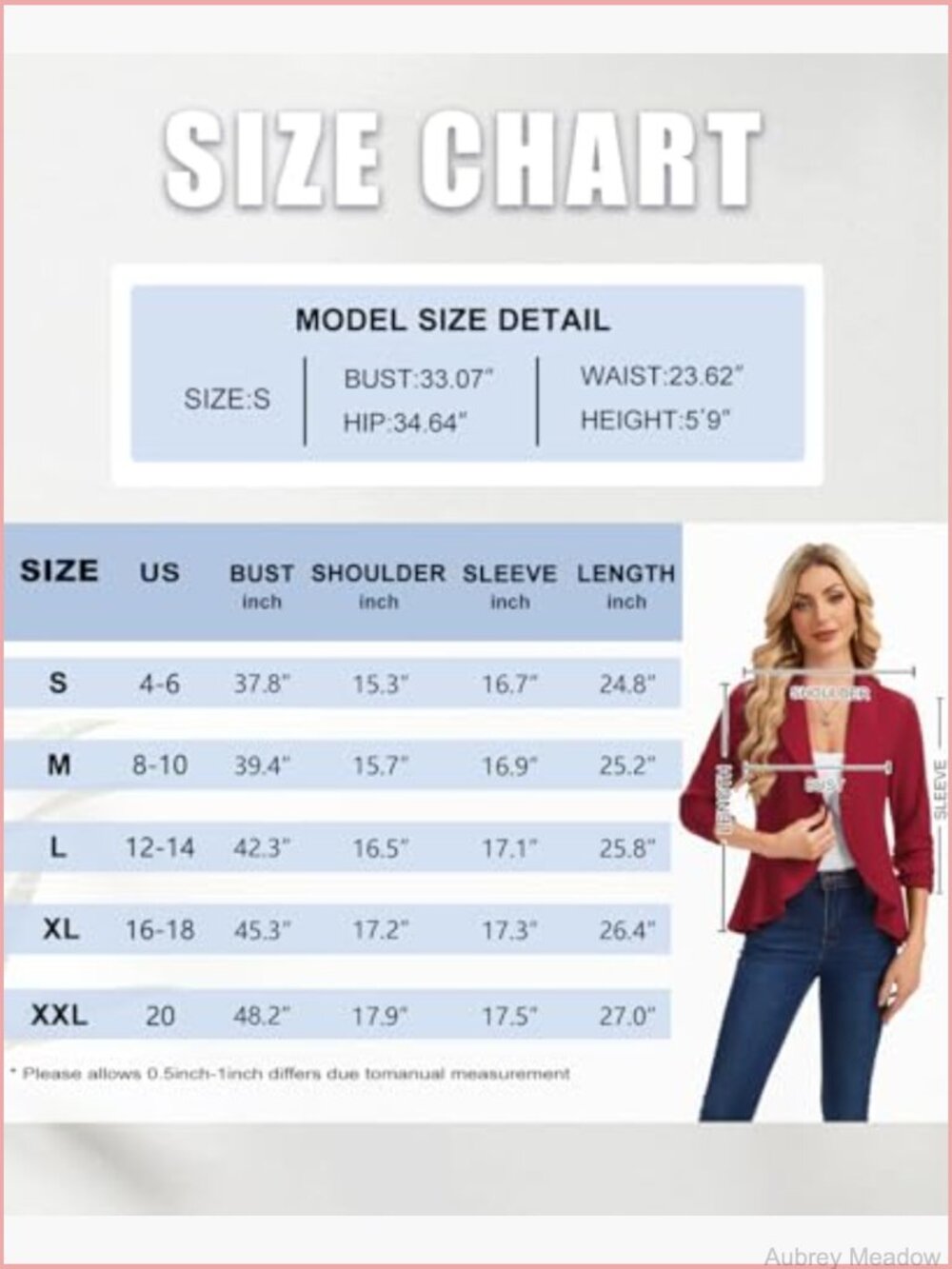 Casual Ruched 3/4 Sleeve Blazer Ruffle Hem Shawl Lapel One Button Jacket Suit - Picture 3 of 7